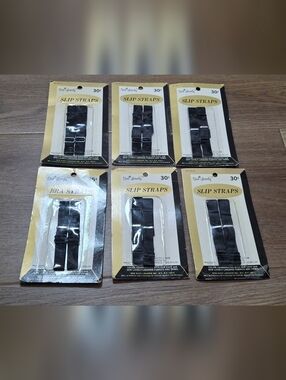 1950's-60's Vintage Slip Straps 3 Packs Sewing Notions Hobby Craft Clothing